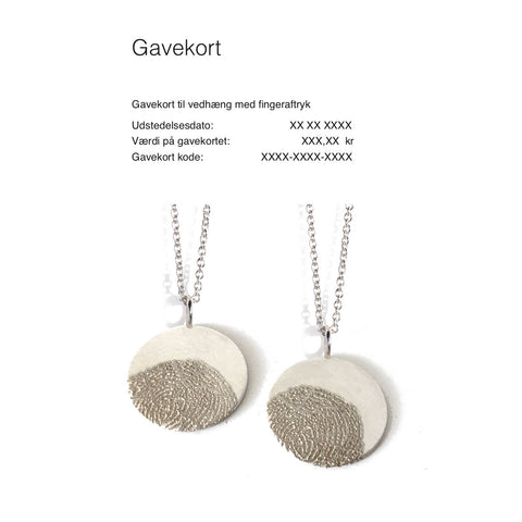 Gavekort fingeraftryk solv