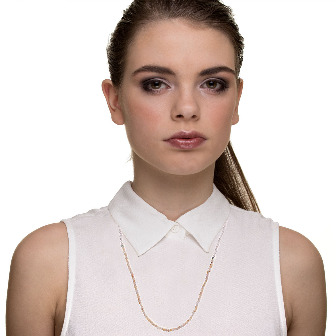 Kæde røgkvarts / kvarts krystal