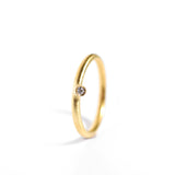 Forlovelsesring med champagne farvet diamant