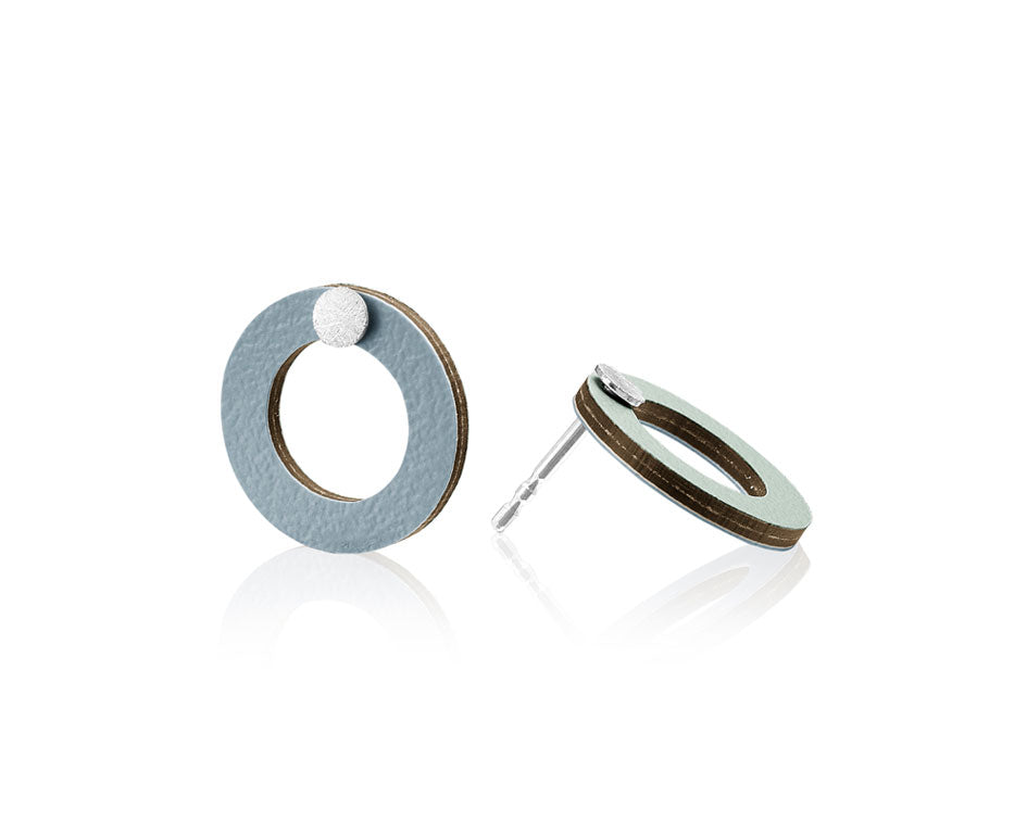 Vendbare øreringe - cirkel forgyldt