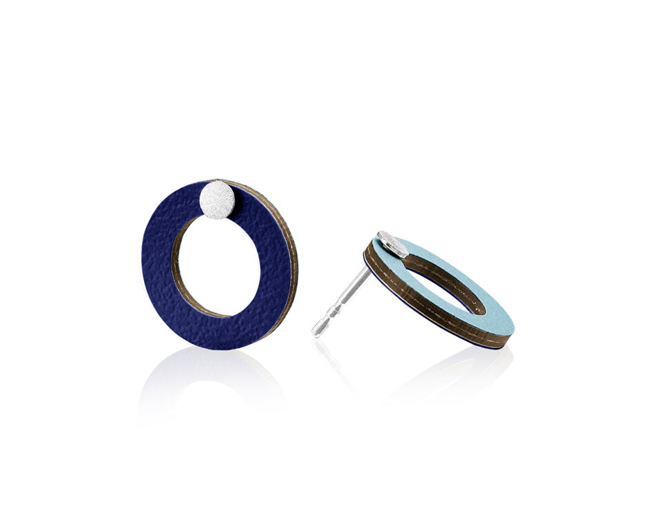 Vendbare øreringe - cirkel forgyldt