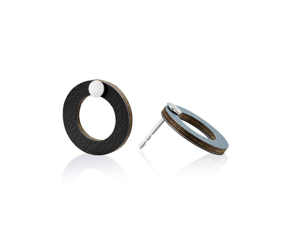 Vendbare øreringe - cirkel forgyldt