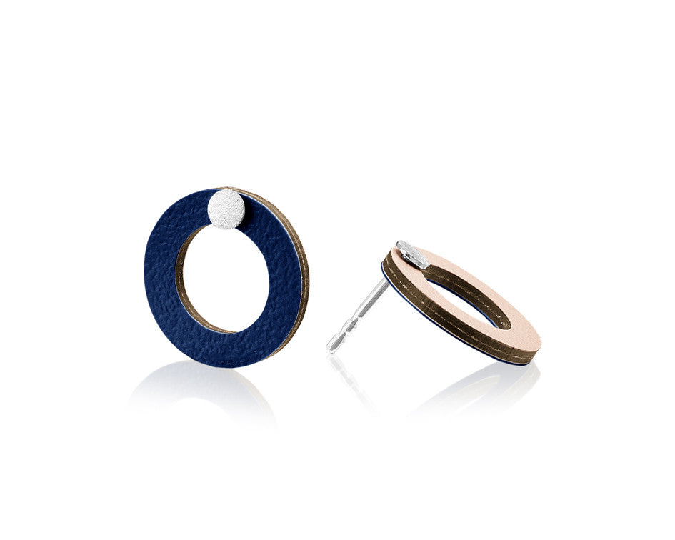 Vendbare øreringe - cirkel forgyldt