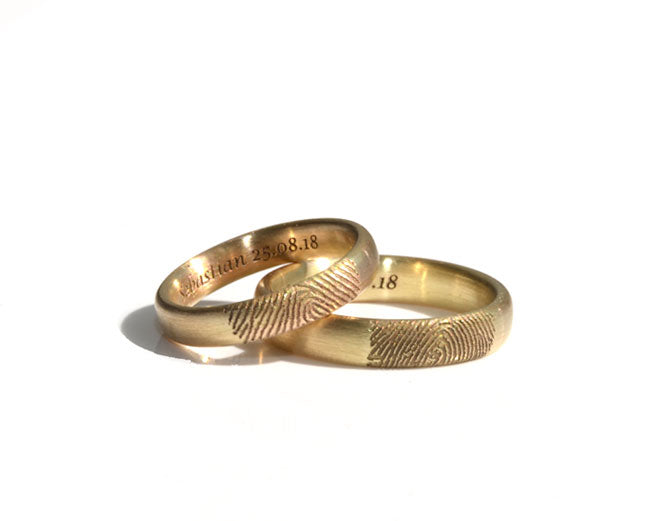 Fingeraftryk i vielsesringe